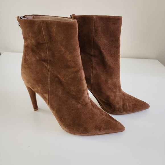 Steve Madden Brown Suede Heeled Boots - Picture 2 of 10